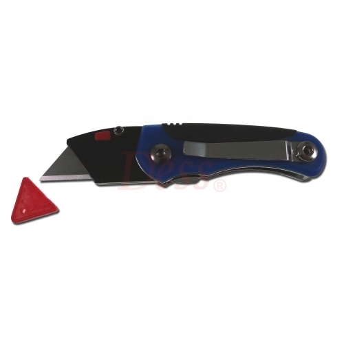 Folding Utility Knife w/Safety Cap & Belt Clip Drywall Knife